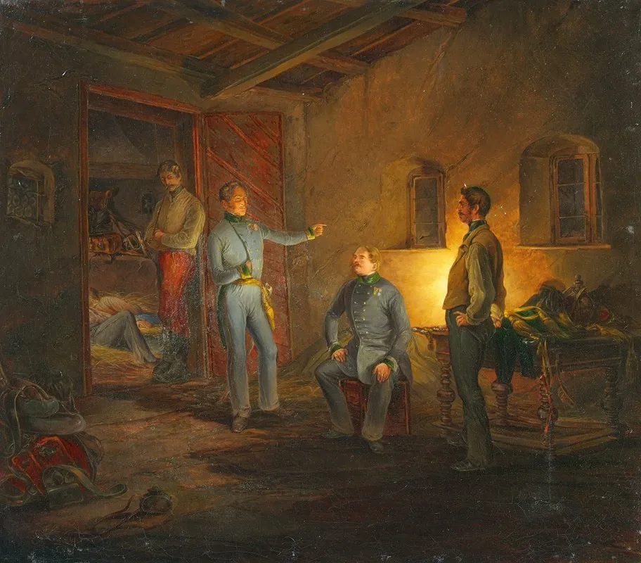 Kopals Letzte Nacht Mit Oberst Schlechta In Einer Italienischen Bauernhutte Wall Art by Franz Brudermann - High-Resolution Digital Print
