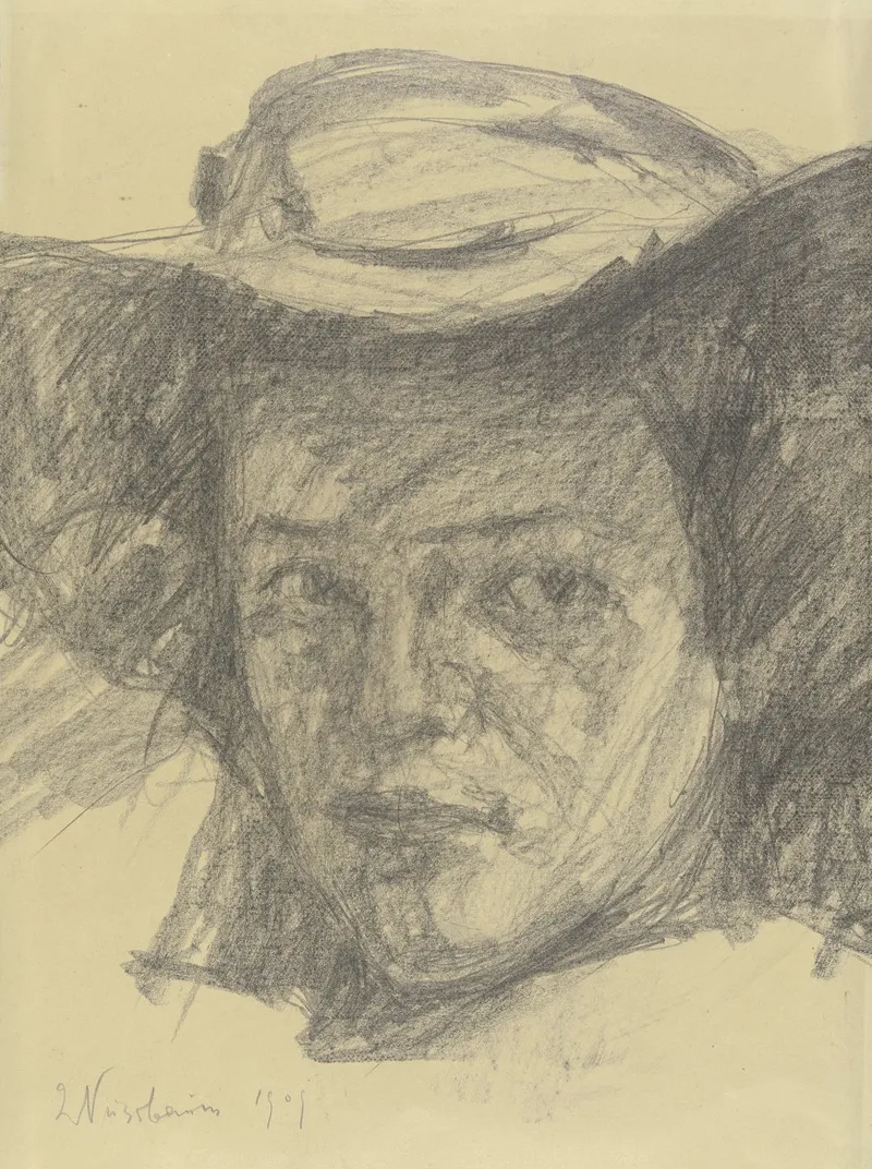 Kopf Einer Dame Mit Schleier