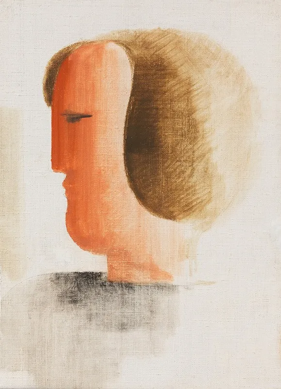 Kopf Nach Links Wall Art by Oskar Schlemmer - High-Resolution Digital Print