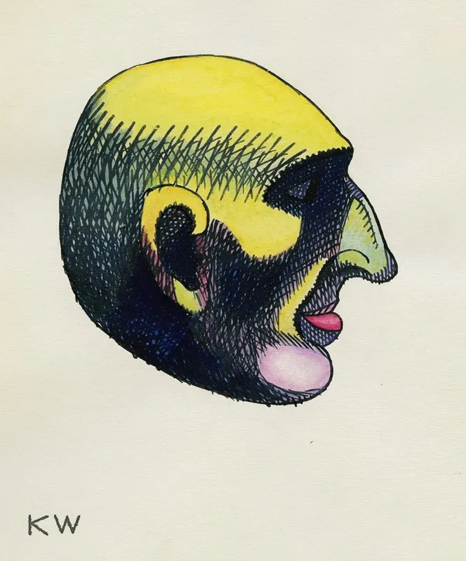 Kopfstudie Aus Profile 10 Blatter Graz V Wall Art by Karl Wiener - High-Resolution Digital Print