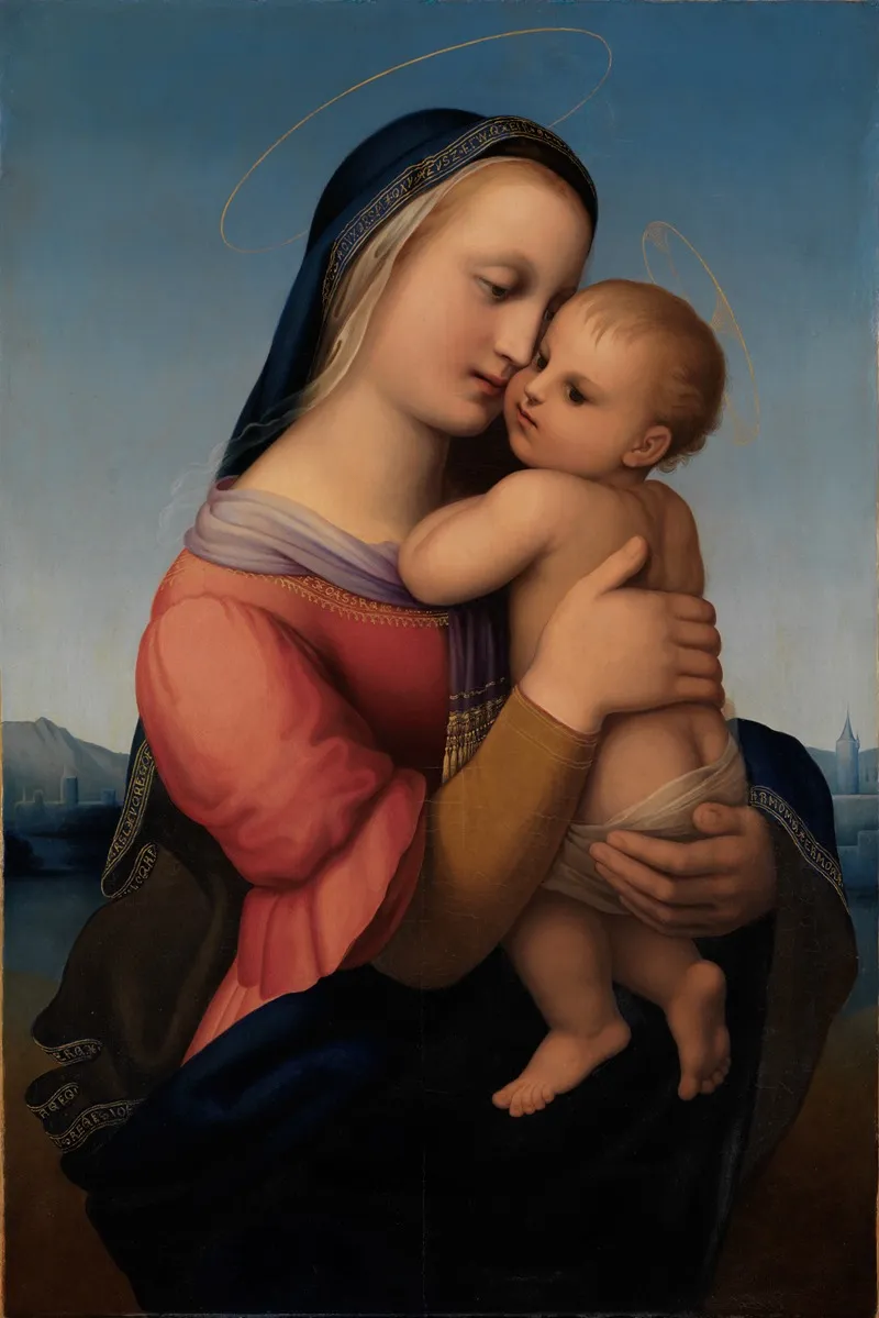 Kopie Nach Der Madonna Aus Dem Hause Tempi Von Raffael Wall Art by Marie Ellenrieder - High-Resolution Digital Print
