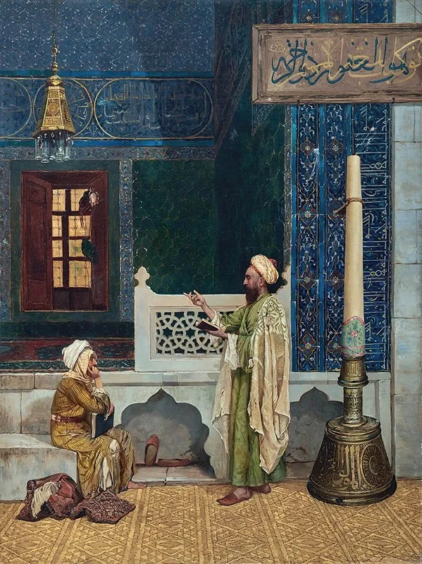 Koranic Instruction Wall Art by Osman Hamdi Bey - High-Resolution Digital Print