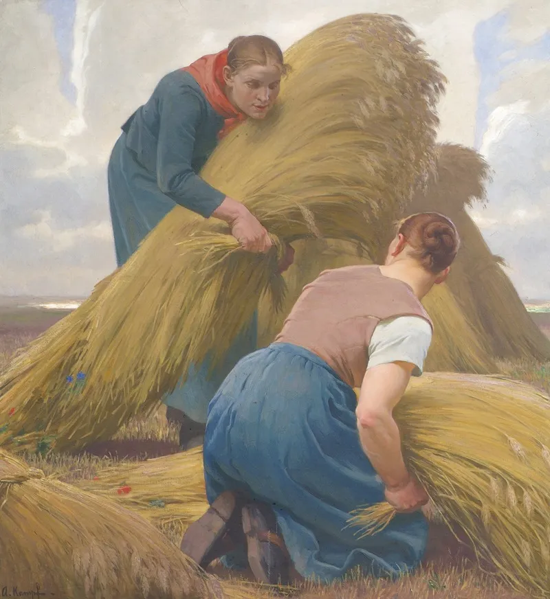 Kornbindende Frauen Wall Art by Arthur Kampf - High-Resolution Digital Print
