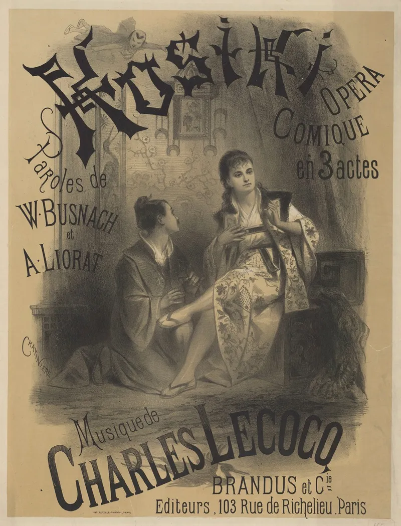 Kosiki Opera Comique En Trois Actes De Mm Busnach Et Loriat Wall Art by Antonin-Marie Chatinière - High-Resolution Digital Print