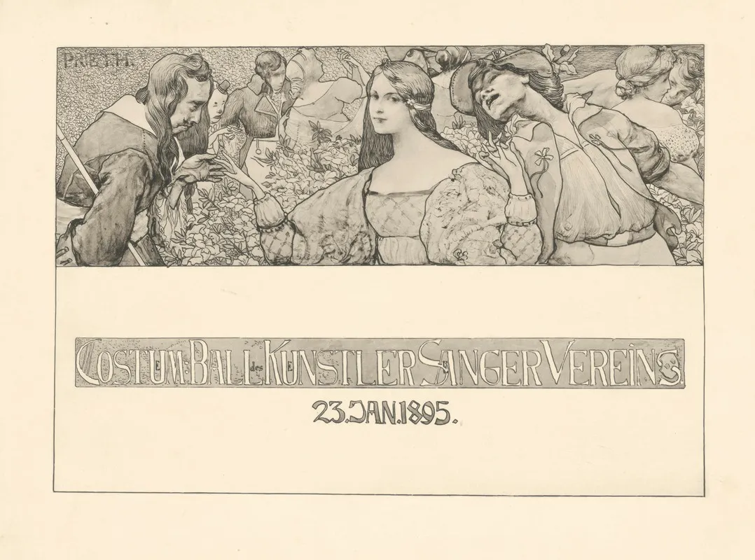 Kostumball Des Kunstler Sanger Vereins 23 Januar 1895 Wall Art by Paul Rieth - High-Resolution Digital Print