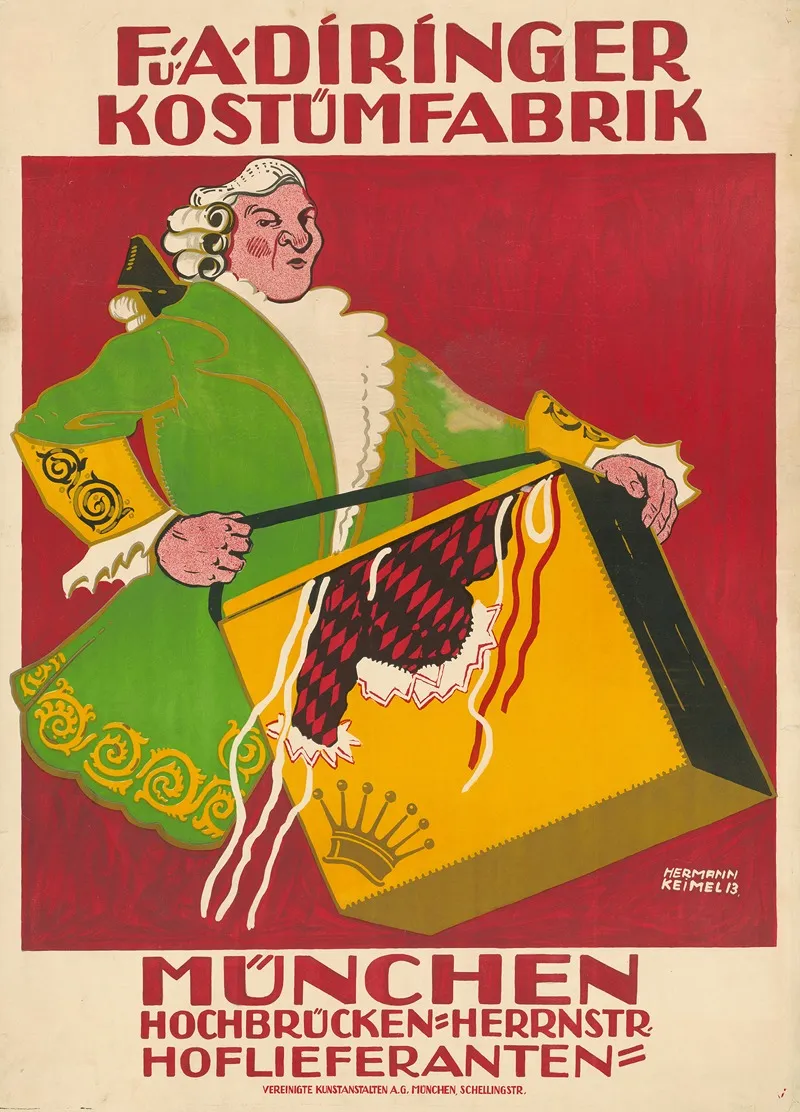 Kostumfabrik F Und A Piringer Munchen Hoflieferanten Wall Art by Hermann Keimel - High-Resolution Digital Print