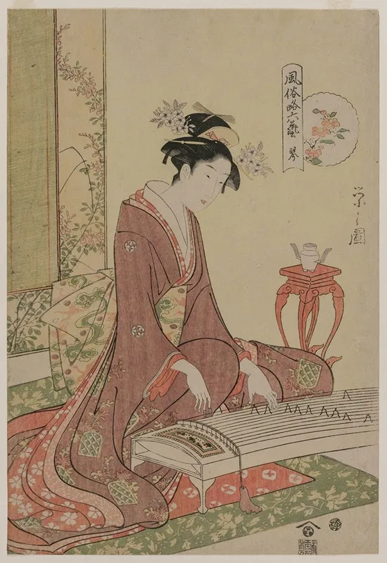 Koto From The Series The Six Arts In Fashionable Guise