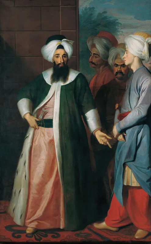 Kozbekci Mustafa Aga And His Retinue Wall Art by Georg Engelhard Schröder - High-Resolution Digital Print
