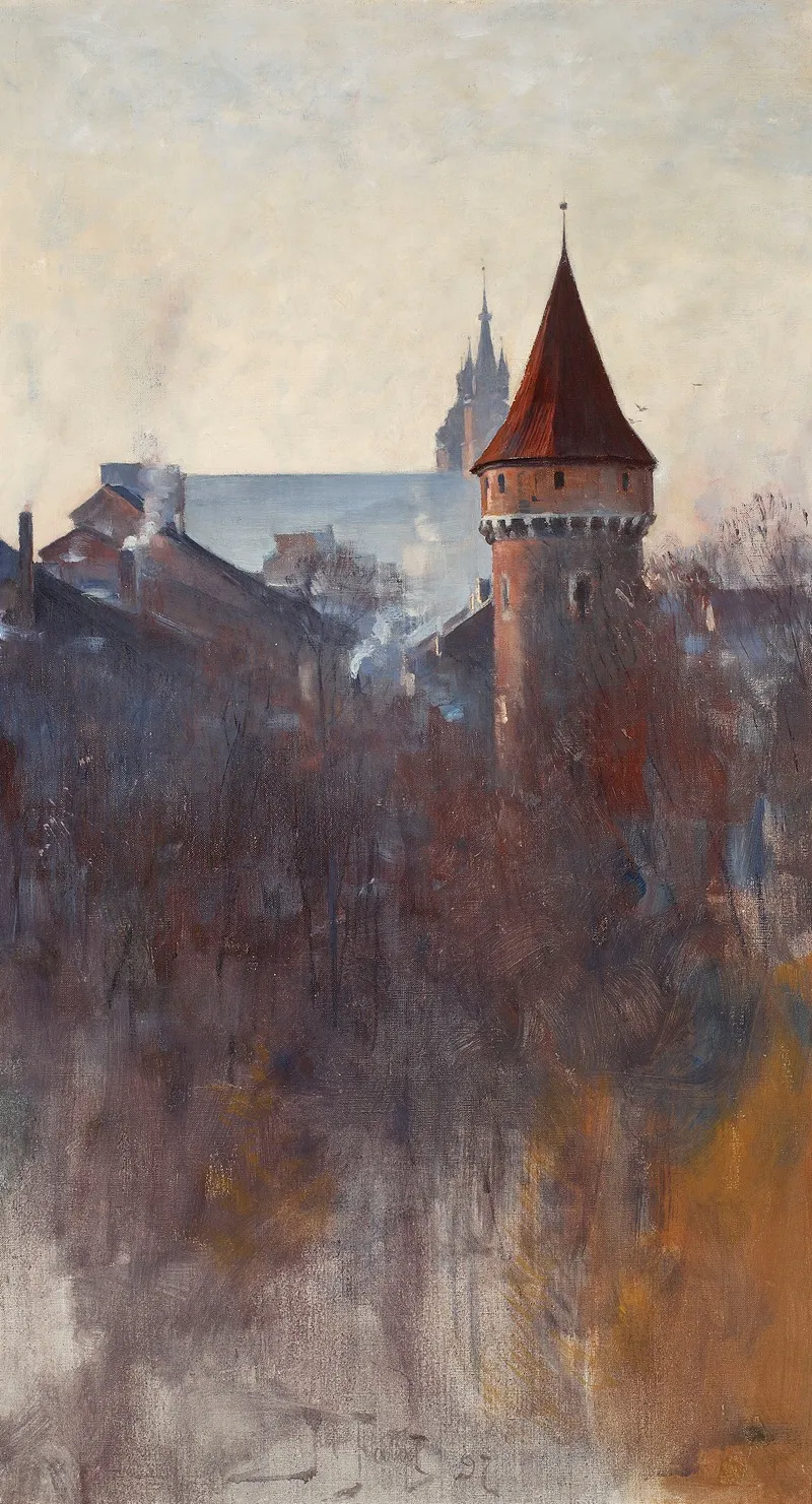 Krakow In The Morning Wall Art by Julian Falat - High-Resolution Digital Print