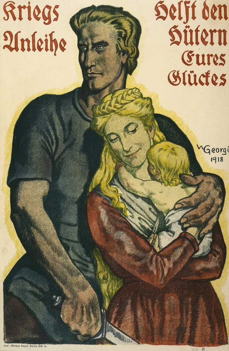 Kriegsanleihe Helft Den Hutern Eures Gluckes Wall Art by Walter Georgi - High-Resolution Digital Print