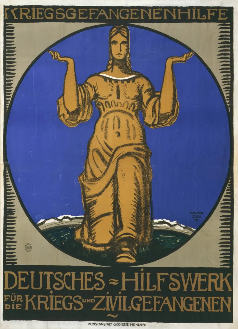 Kriegsgefangenenhilfe Deutsches Hilfswerk Fur Die Kriegs Und Zivilgefangenen Wall Art by Walter Ditz - High-Resolution Digital Print