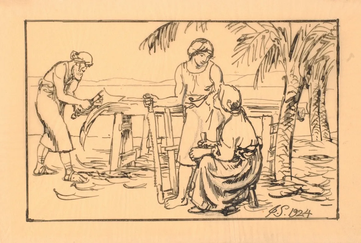 Kristus Som Tommersvend Hos Joseph Og Maria