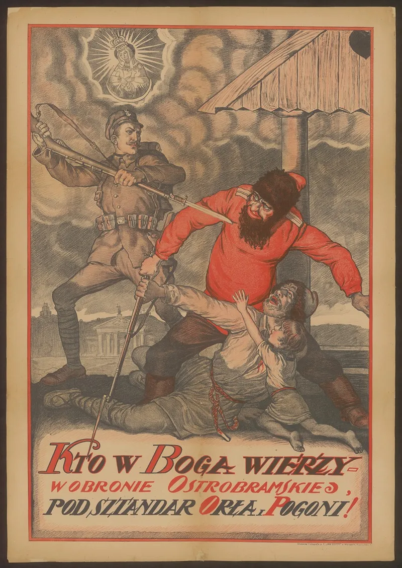 Kto W Boga Wierzy W Obronie Ostrobramskiej Pod Sztandar Orla Pogoni 2 Wall Art by Jan Cotty - High-Resolution Digital Print