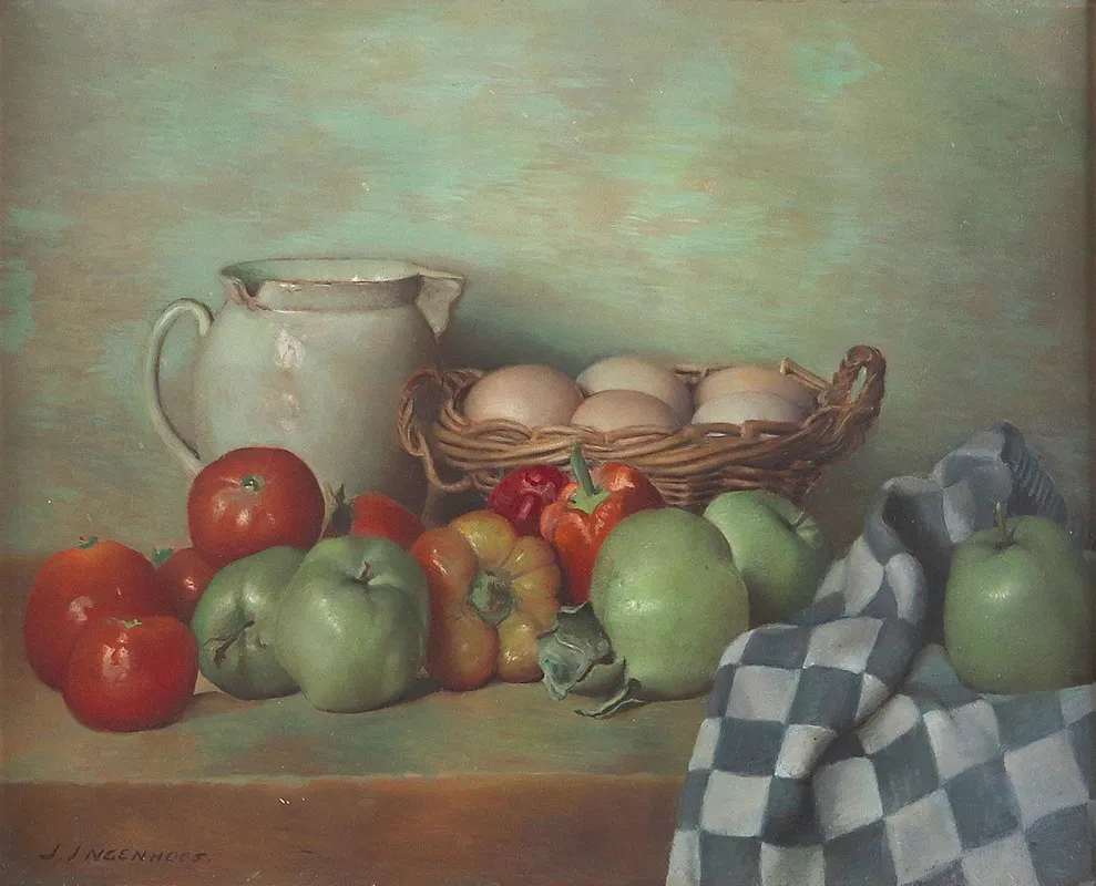 Kuchenstillleben Mit Eiern Wall Art by Jan Ingenhoes - High-Resolution Digital Print