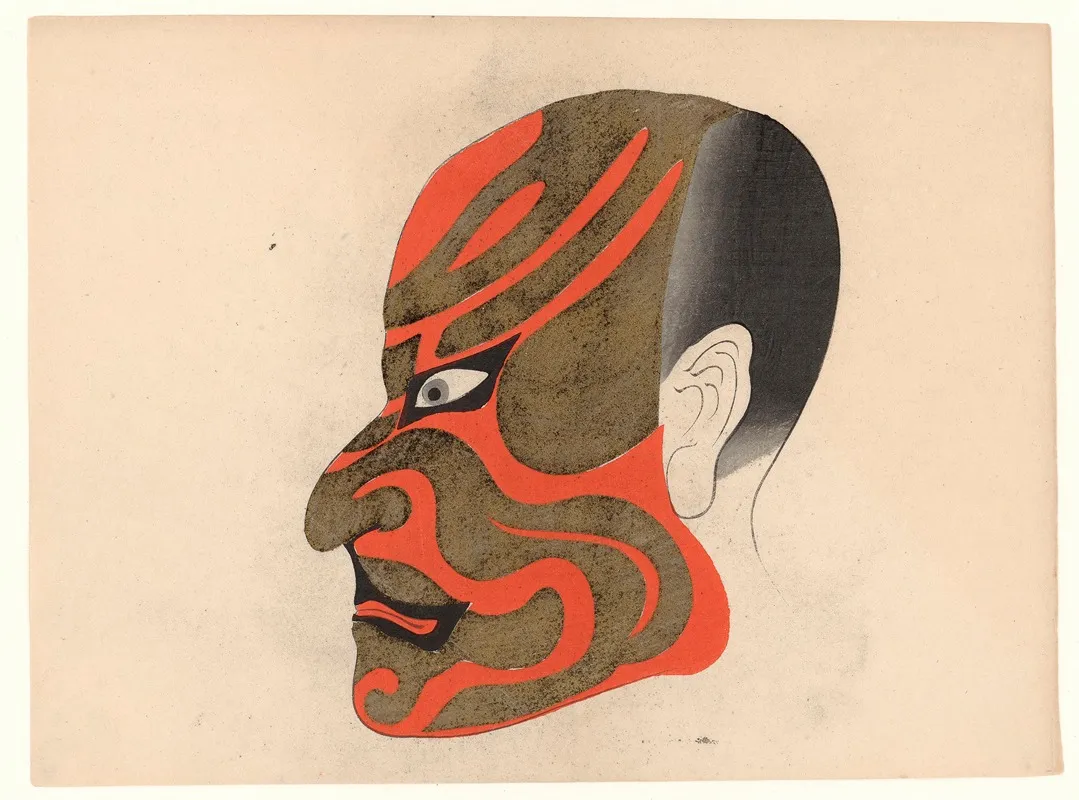 Kumadori Sanjunana Zu Pl 01 Wall Art by Ichikawa - High-Resolution Digital Print