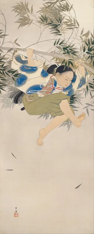 Kumawakamaru Wall Art by Kobayashi Kokei - High-Resolution Digital Print