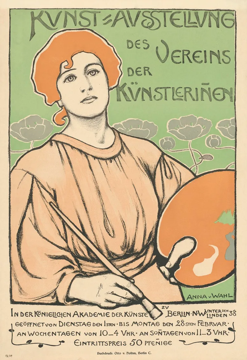 Kunst Ausstellung Des Vereins Der Kunstlerinnen In Der Koniglichen Akademie Der Kunste Zu Berlin Wall Art by Anna von Wahl - High-Resolution Digital Print