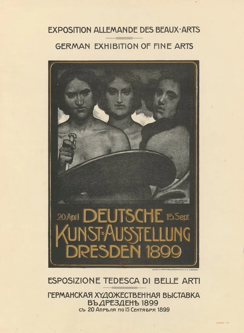 Kunst Ausstellung Dresden 1899 Wall Art by Moritz Weinholdt - High-Resolution Digital Print