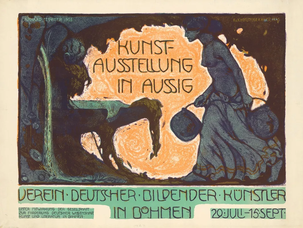 Kunst Ausstellung In Aussig Wall Art by Richard Teschner - High-Resolution Digital Print