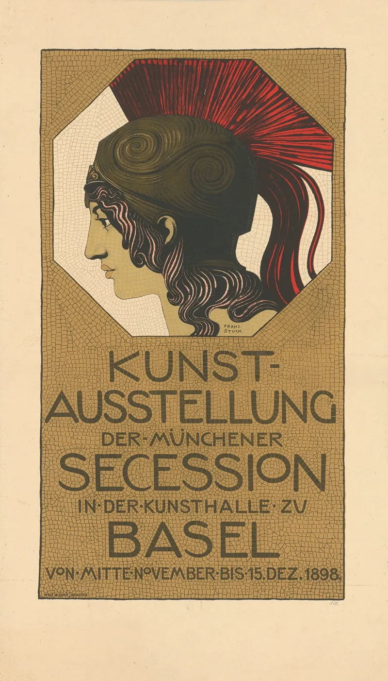 Kunstausstellung Der Munchener Secession Basel 1898 Wall Art by Franz von Stuck - High-Resolution Digital Print