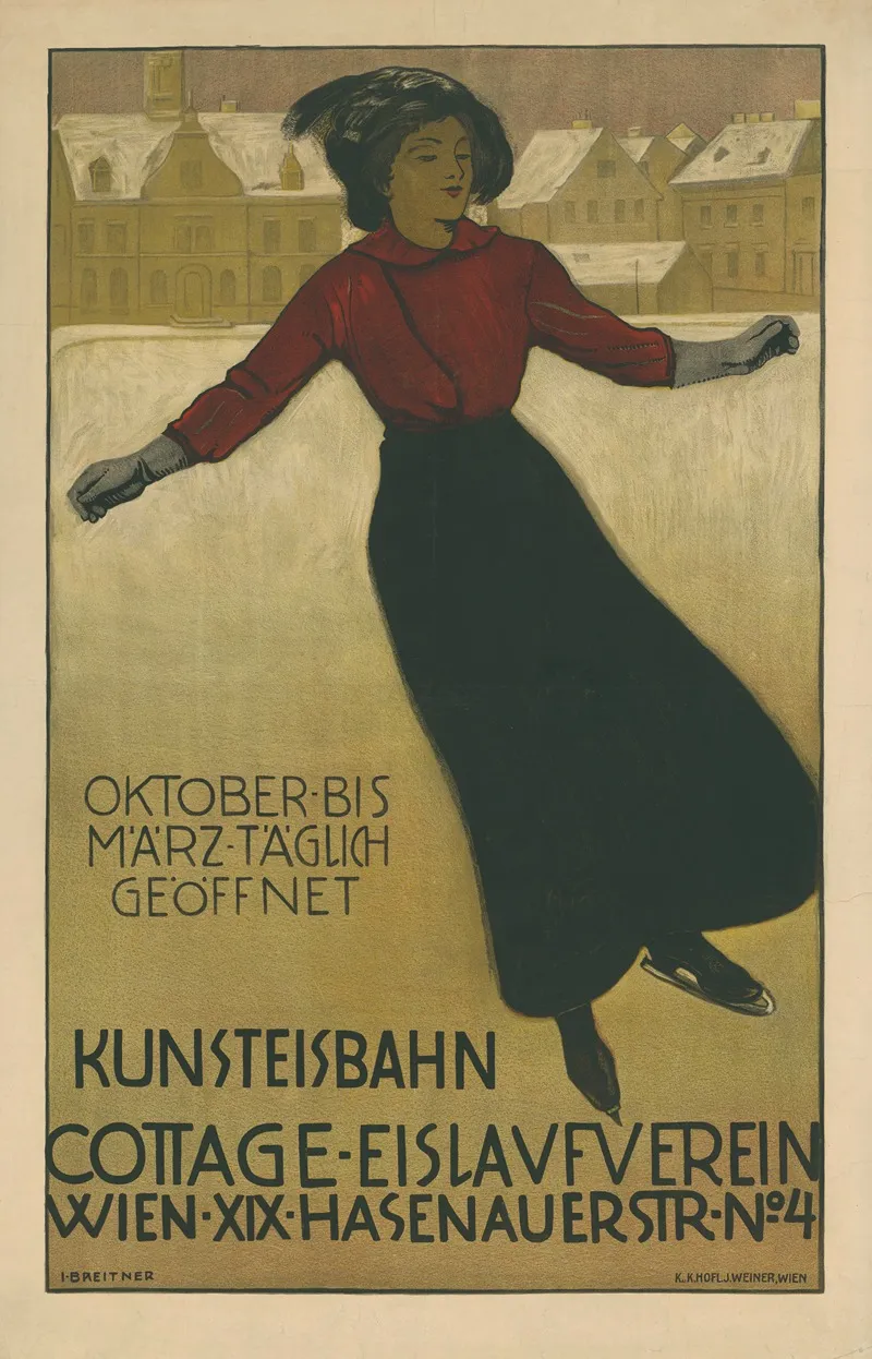 Kunsteisbahn Cottage Eislaufverein Wien Wall Art by Josef Breitner - High-Resolution Digital Print