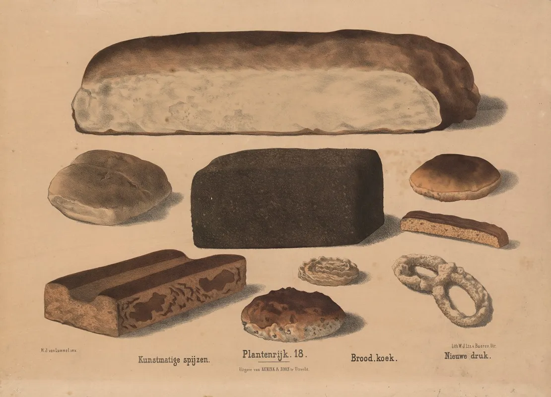 Kunstmatige Brood Koek Wall Art by Hendrik Jan van Lummel - High-Resolution Digital Print