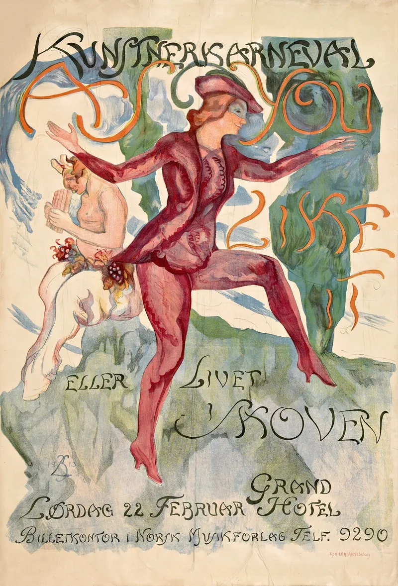 Kunstnerkarneval As You Like It Eller Livet I Skoven Wall Art by Brynjulf Larsson - High-Resolution Digital Print
