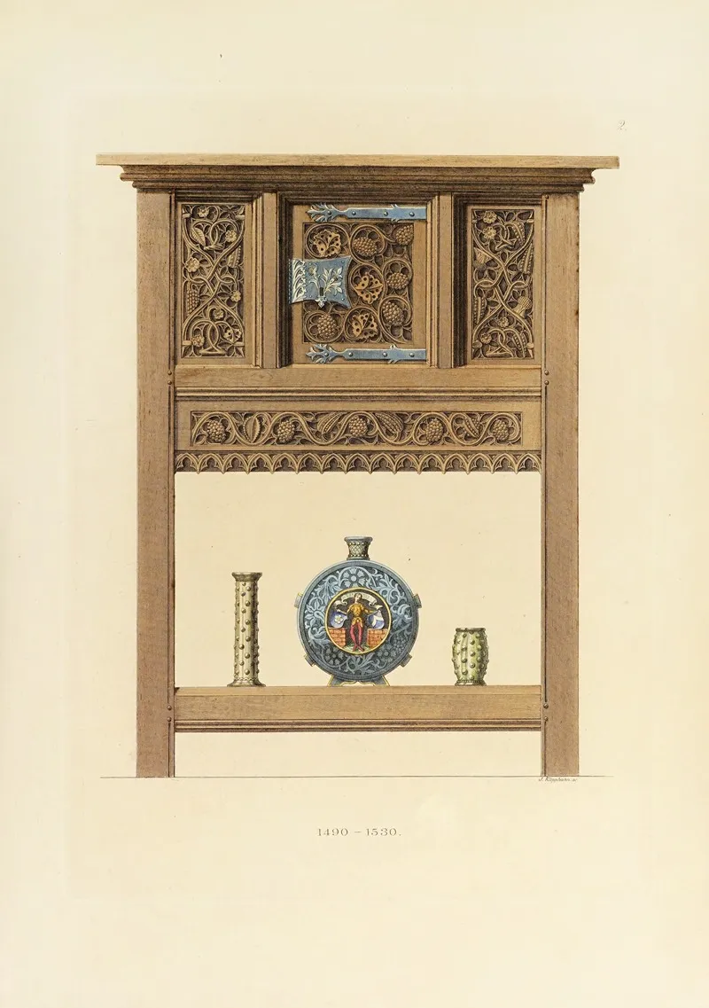 Kunstwerke Und Geräthschaften Des Mittelalters Und Der Renaissance Pl 02 Wall Art by Carl Becker - High-Resolution Digital Print