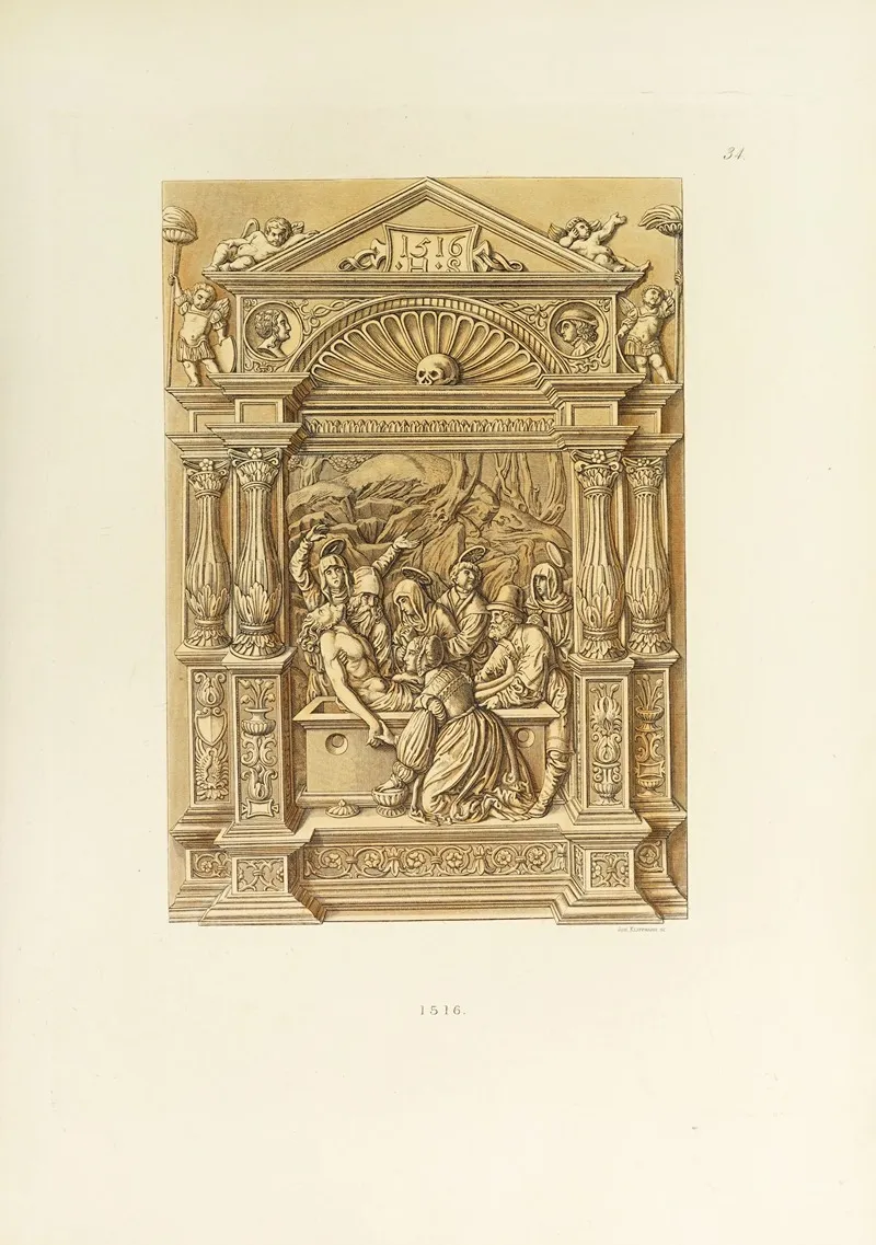 Kunstwerke Und Geräthschaften Des Mittelalters Und Der Renaissance Pl 34 Wall Art by Carl Becker - High-Resolution Digital Print