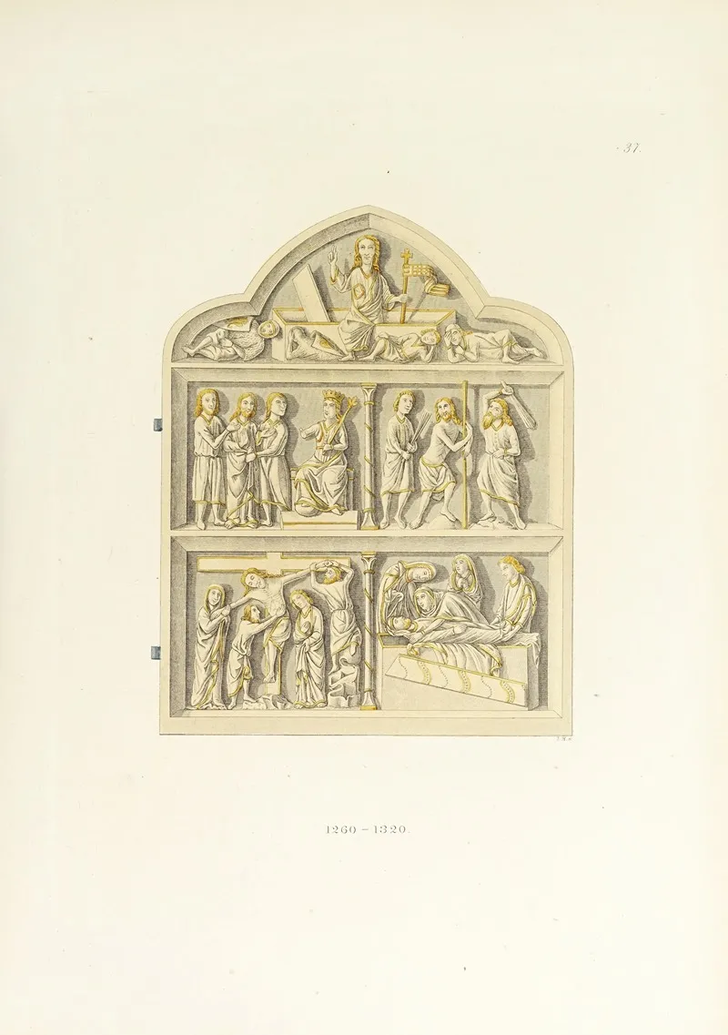 Kunstwerke Und Geräthschaften Des Mittelalters Und Der Renaissance Pl 37 Wall Art by Carl Becker - High-Resolution Digital Print