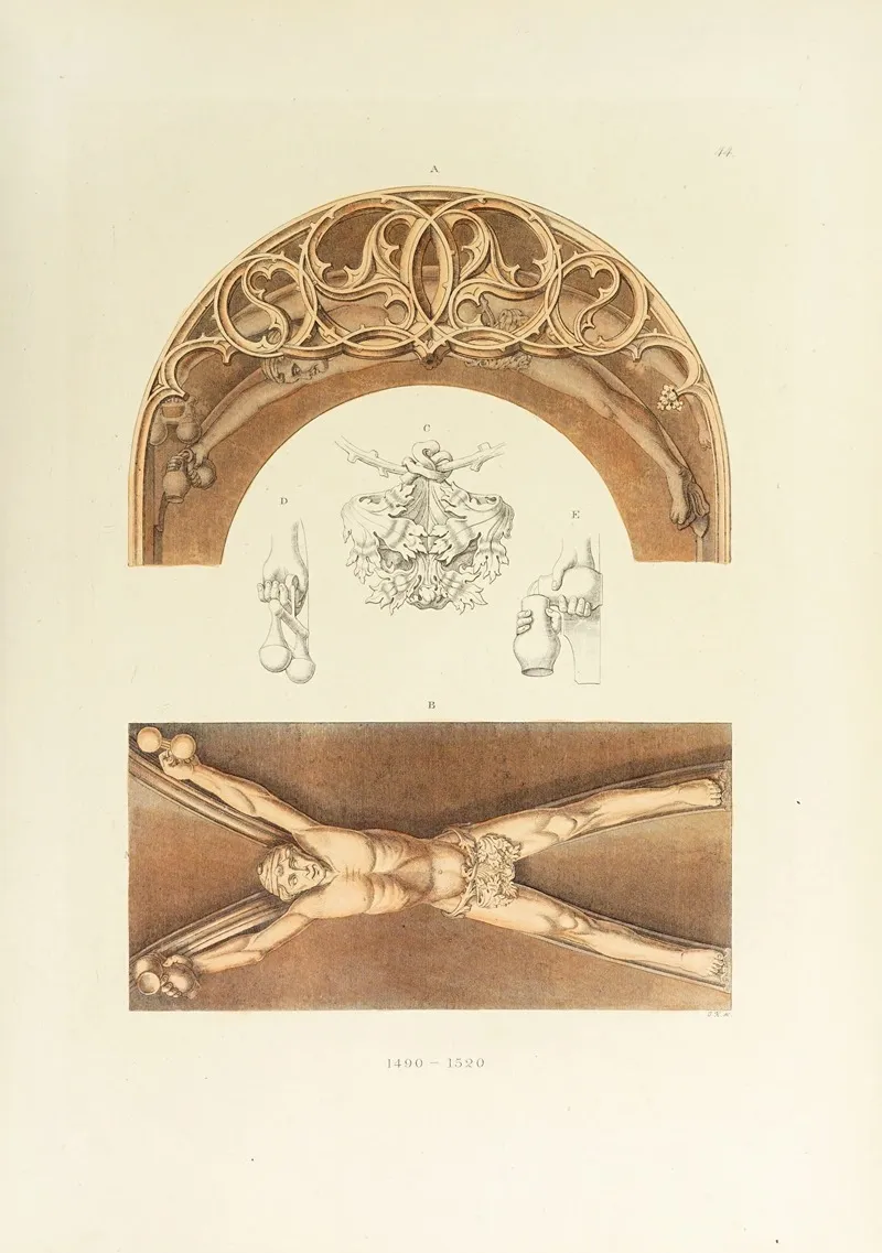 Kunstwerke Und Geräthschaften Des Mittelalters Und Der Renaissance Pl 44 Wall Art by Carl Becker - High-Resolution Digital Print