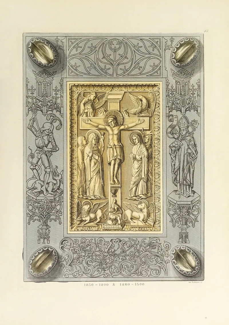 Kunstwerke Und Geräthschaften Des Mittelalters Und Der Renaissance Pl 47 Wall Art by Carl Becker - High-Resolution Digital Print