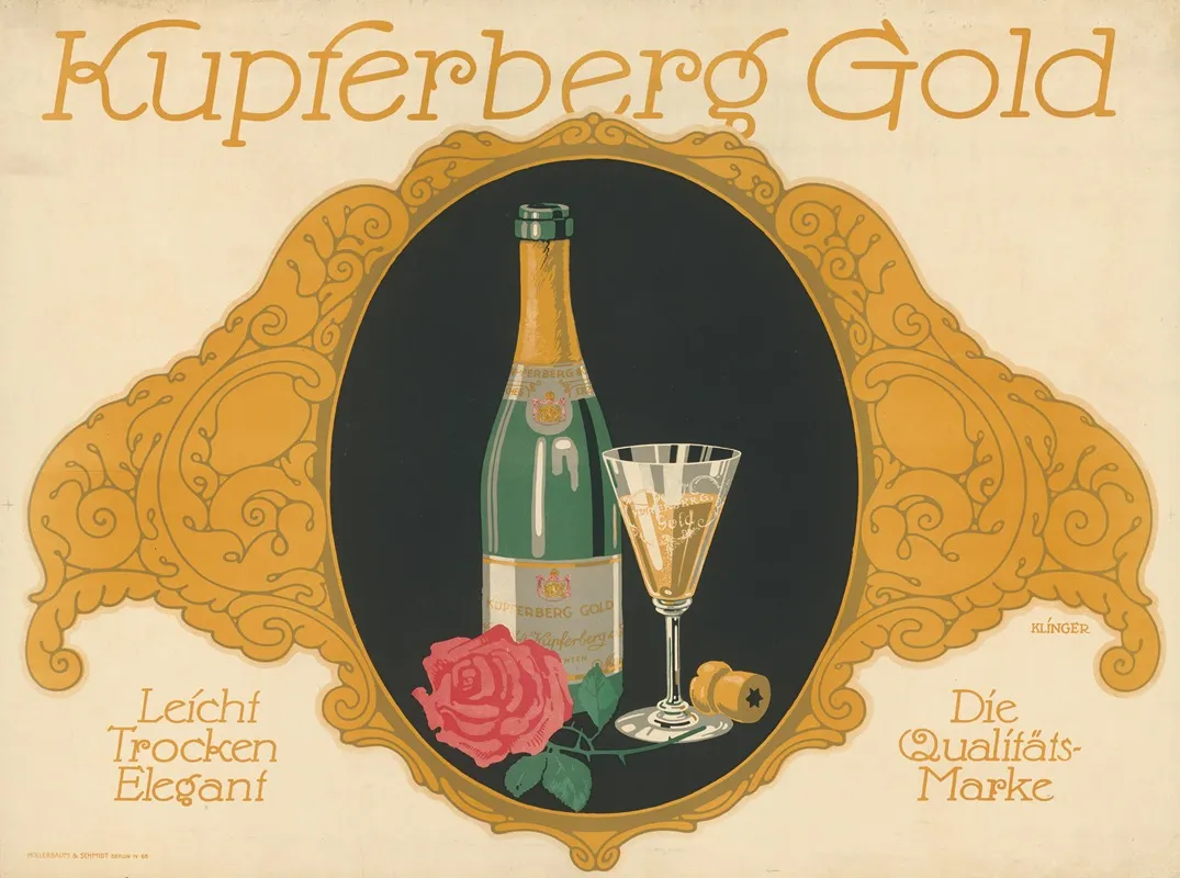 Kupferberg Gold Wall Art by Julius Klinger - High-Resolution Digital Print