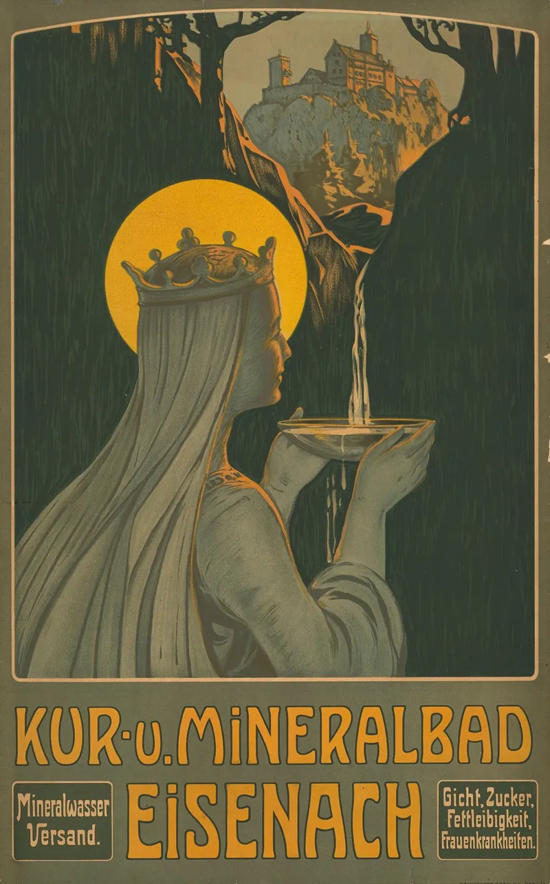 Kur Und Mineralbad Eisenach Wall Art by C.T. Wiskott - High-Resolution Digital Print