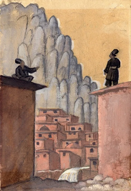 Kurds On The Roof Wall Art by Jāzeps Grosvalds - High-Resolution Digital Print