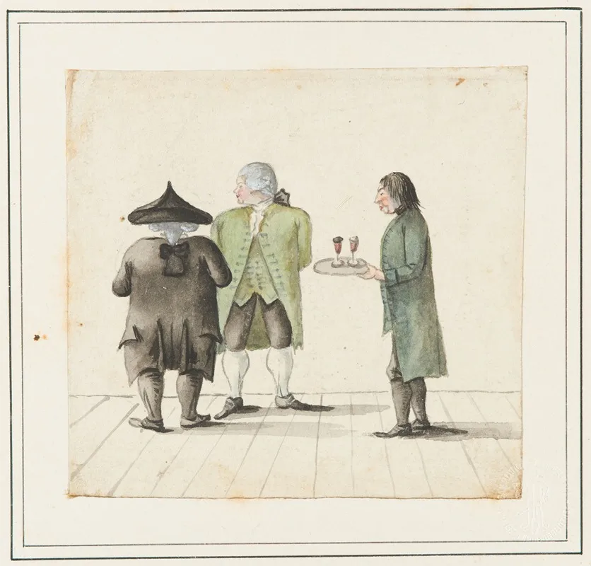 Kurgaste Und Kellner Des Bads Blumenstein Wall Art by Emanuel Jenner - High-Resolution Digital Print