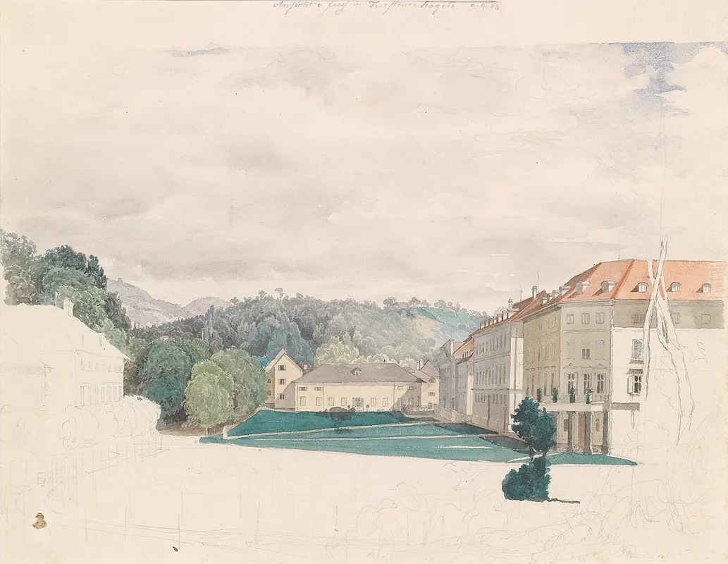 Kurplatz In Bad Rohitsch Sauerbrunn Wall Art by Johann Nepomuk Passini - High-Resolution Digital Print