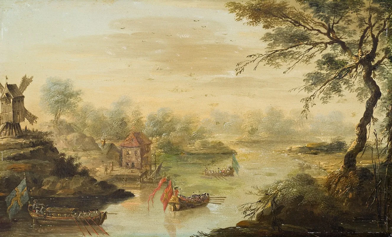 Kvarnen Vid Ekolsunds Slott Wall Art by Johan Philip Korn - High-Resolution Digital Print