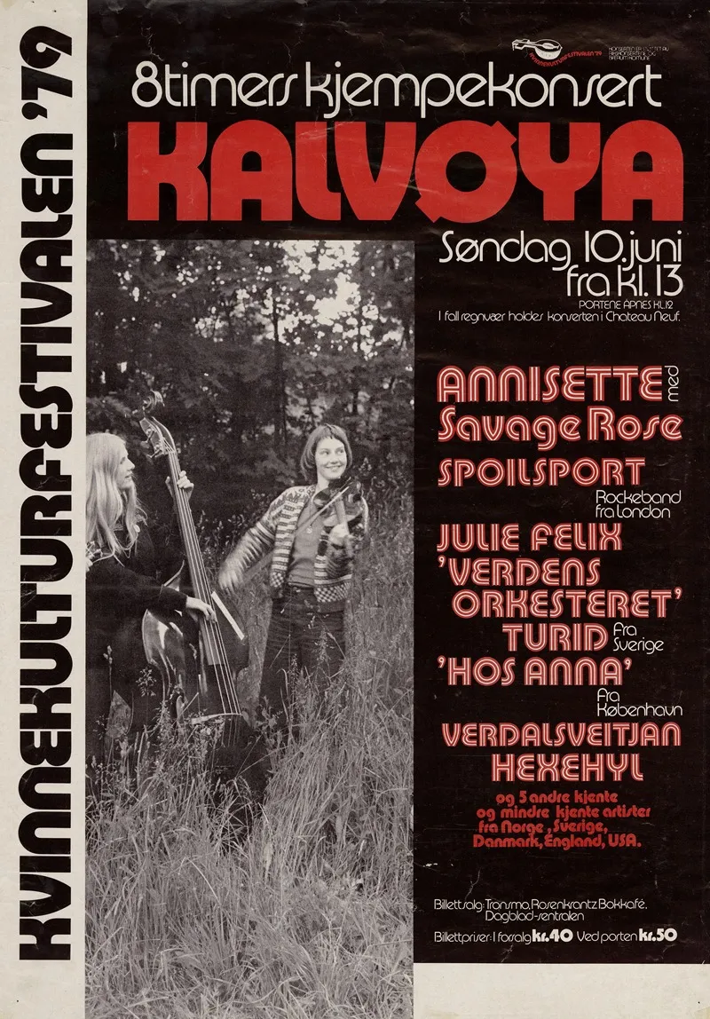 Kvinnekulturfestivalen 79 Kalvoya 10 Juni 1979 Wall Art by Petter Thorsrud - High-Resolution Digital Print