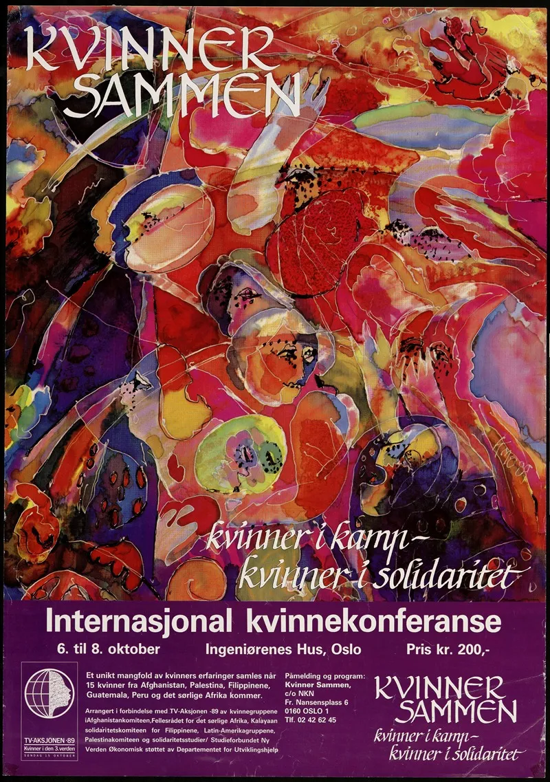 Kvinner Sammen Kvinner I Kamp Kvinner I Solidaritet Internasjonal Kvinnekonferanse 6 Til 8 Oktober 1989 Wall Art by Kvinnefronten (The Women's Front) - High-Resolution Digital Print