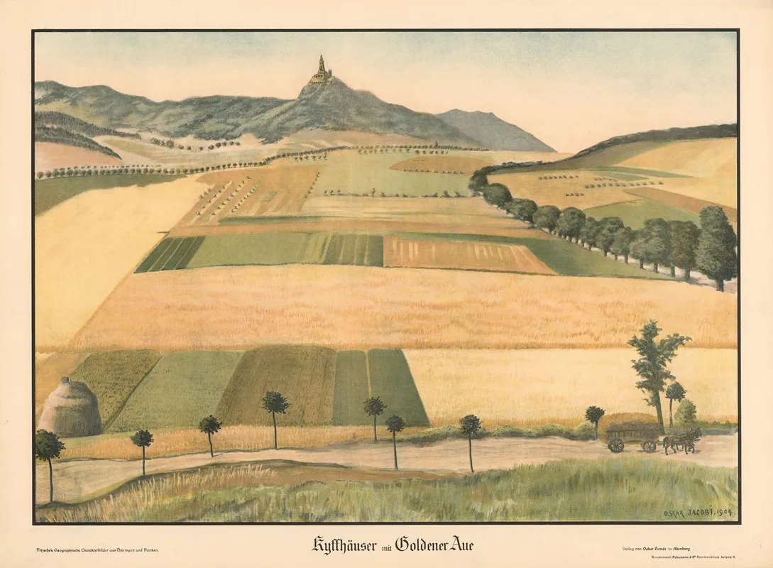 Kyffhauser Mit Goldener Aue Wall Art by Oskar Jacobi - High-Resolution Digital Print
