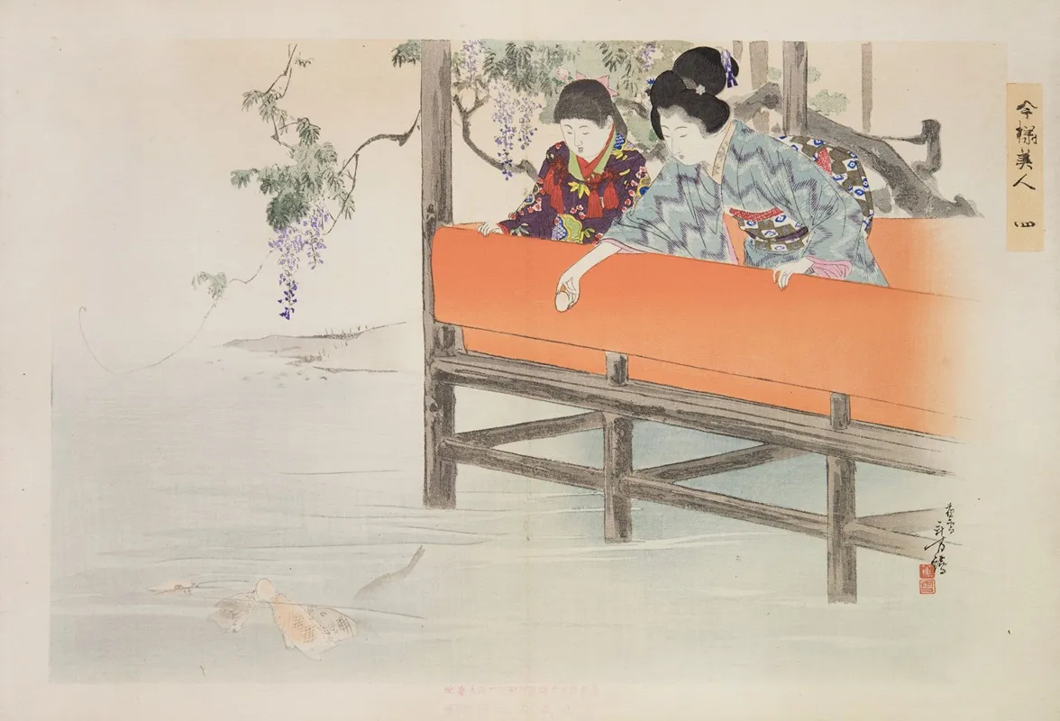 Kyoiku Imayo Bijin Fuzoku Zen Pl 04 Wall Art by Toshikata Mizuno - High-Resolution Digital Print