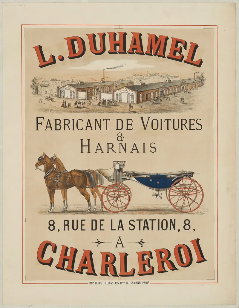 L Duhamel Fabricant De Voitures Harnais Wall Art by Imp. Brice Thomas - High-Resolution Digital Print