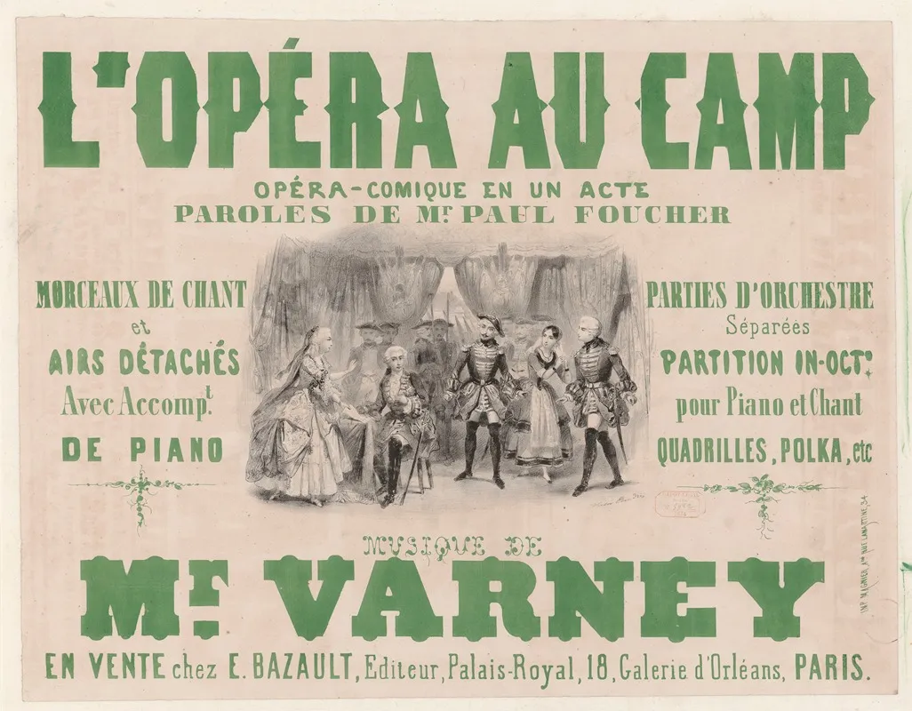 L Opera Au Camp Wall Art by Victor Coindre - High-Resolution Digital Print