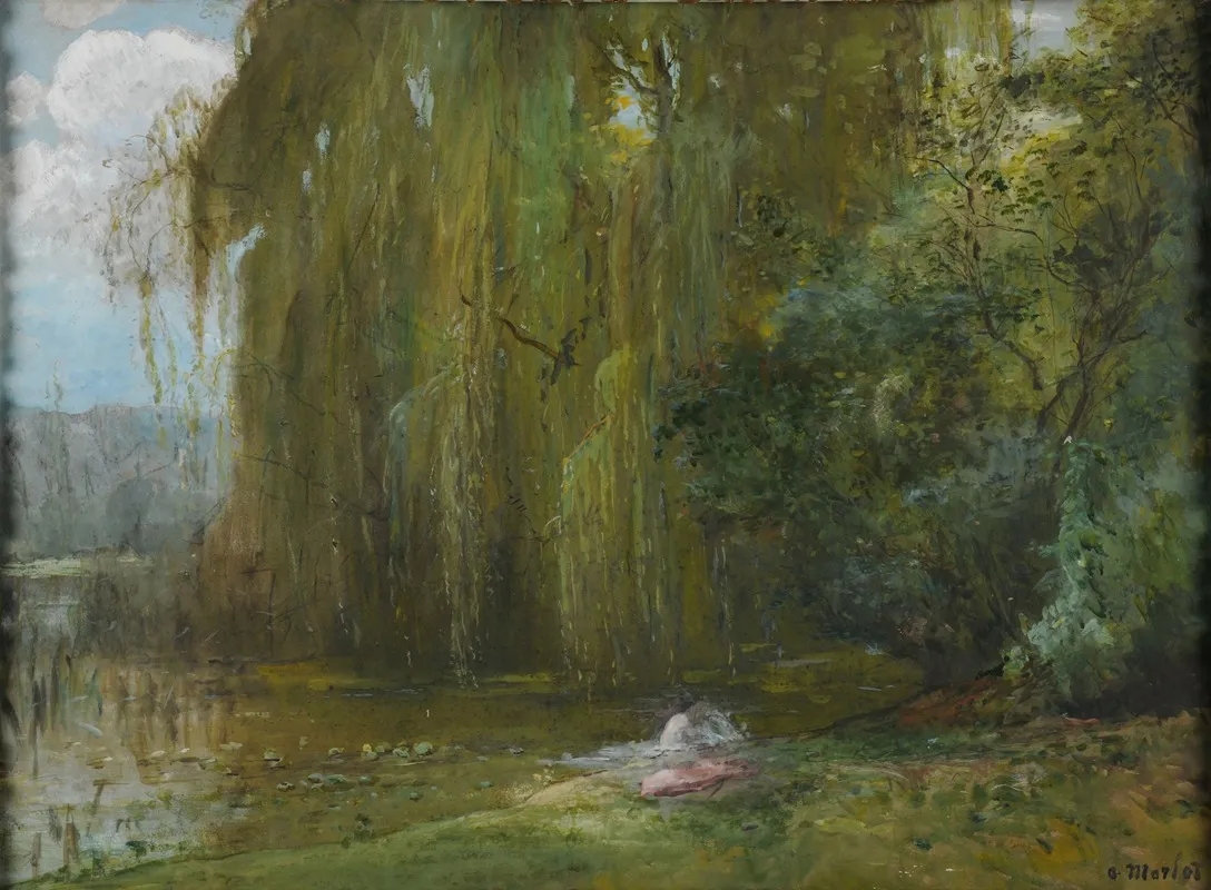 La Baigneuse 4 Wall Art by Alphonse Morlot - High-Resolution Digital Print