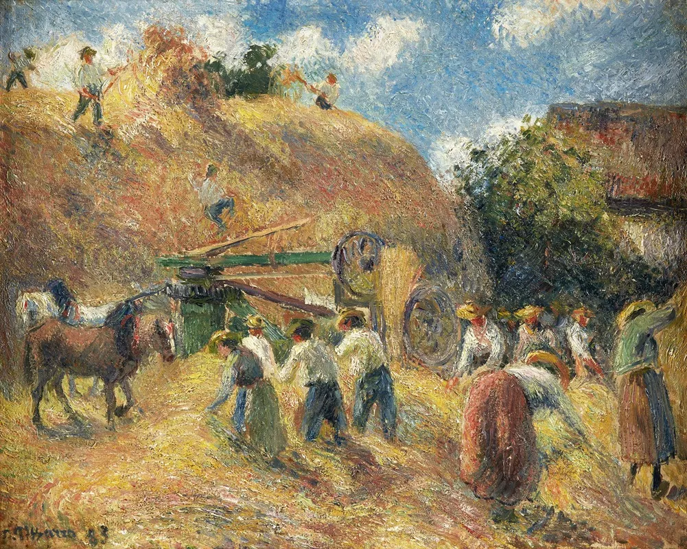 La Batterie A Montfoucault Wall Art by Camille Pissarro - High-Resolution Digital Print