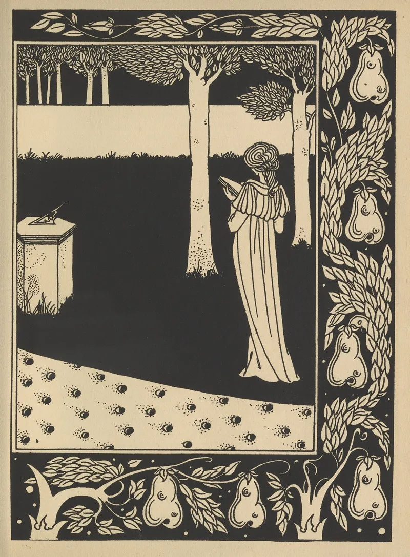 La Beale Isoud At Joyous Gard 2 Wall Art by Aubrey Vincent Beardsley - High-Resolution Digital Print