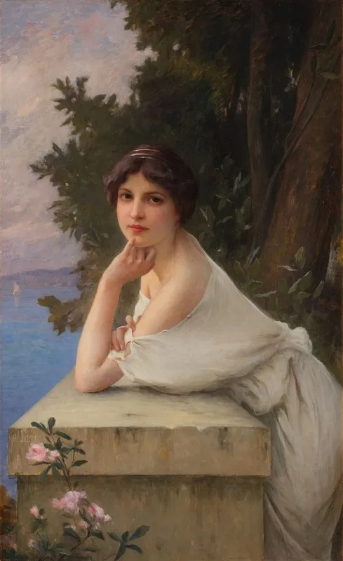 La Belle Au Bord Du Lac Wall Art by Charles Amable Lenoir - High-Resolution Digital Print