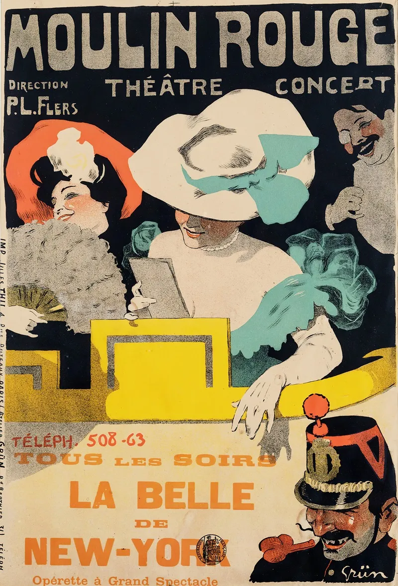 La Belle De New York 2 Wall Art by Jules-Alexandre Grün - High-Resolution Digital Print