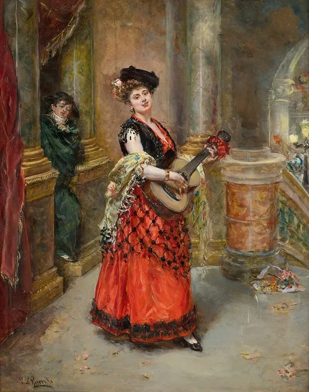 La Belle Guitariste Wall Art by Eduardo Leon Garrido - High-Resolution Digital Print